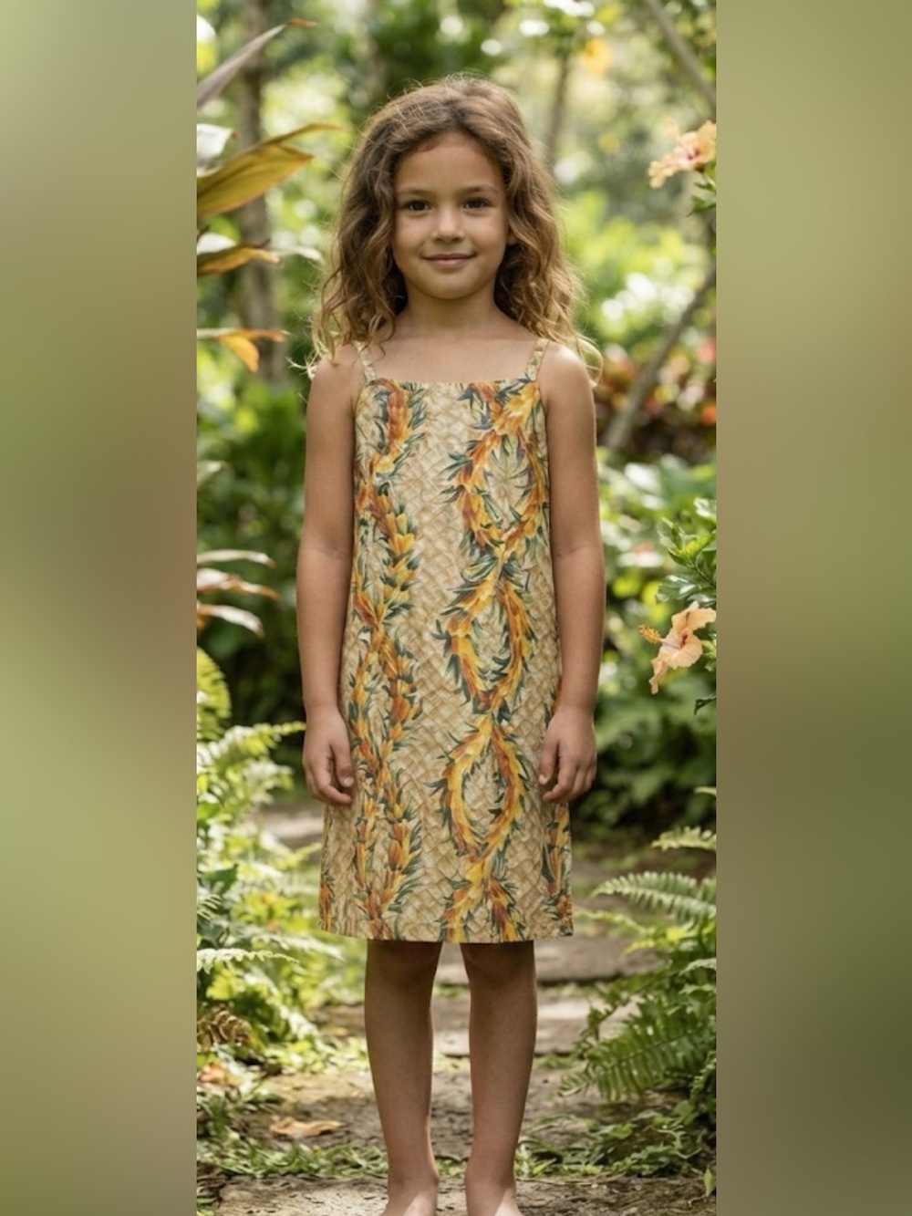 Vintage Hilo Hattie Hawaiian Sun Dress Size 6 Ilima Lei Print Made in Hawaii